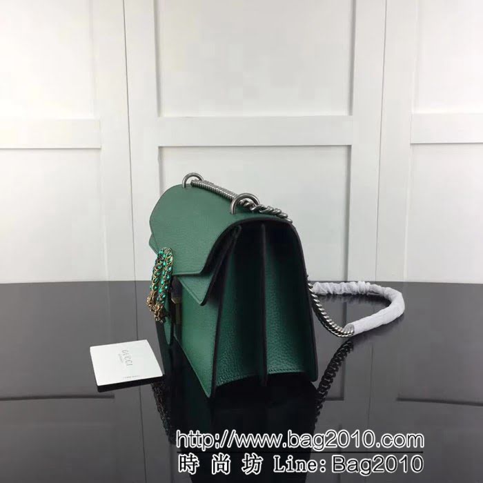 GUCCI古馳原單 新款 專櫃品質原單貨實物實拍 400249 綠色全皮 對正品雙色皮 鏈條單肩斜挎包 HY1013